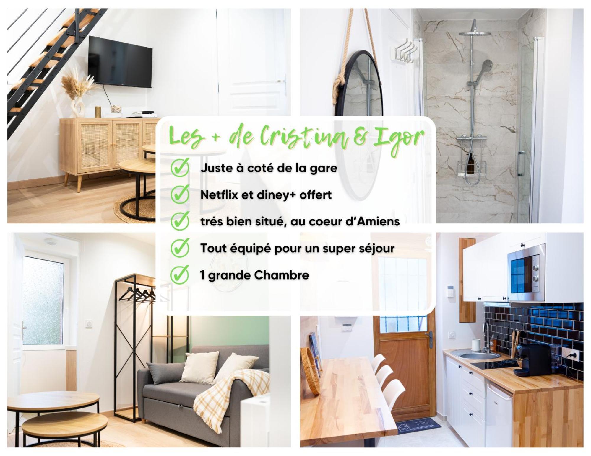 Maison Cosy Centre Gare Amiens Bagian luar foto